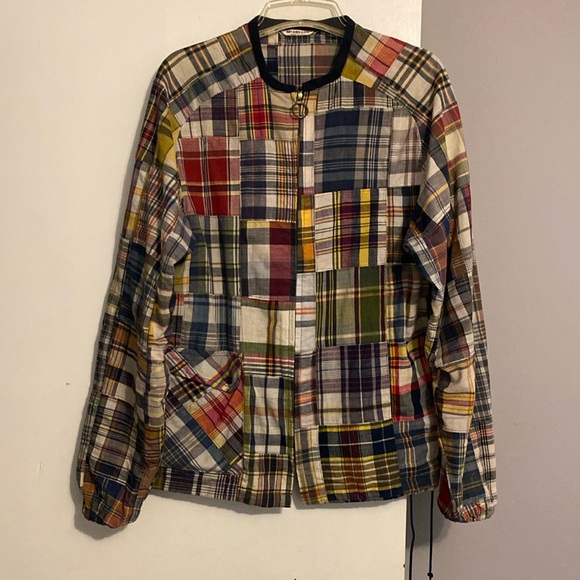 Vintage McGregor Madras Plaid Patchwork Full Zip Lightweight Jacket - Picture 1 of 12